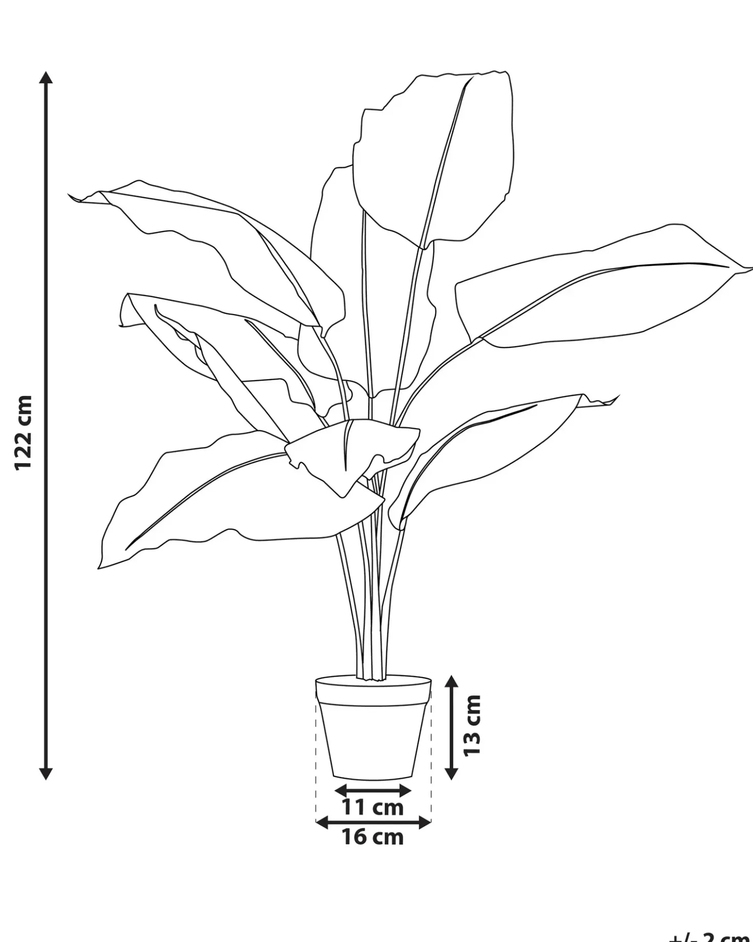 Pianta artificiale DIEFFENBACHIA 122 cm Verde