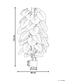 Pianta artificiale DIEFFENBACHIA 152 cm Verde