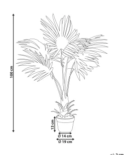 Pianta artificiale FAN PALM 100 cm Verde