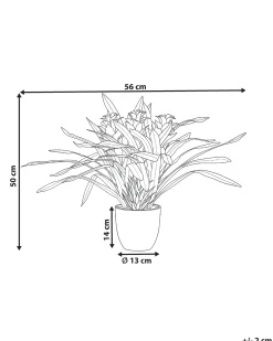 Pianta artificiale GUZMANIA ATILLA 50 cm Verde
