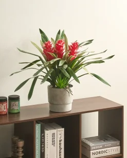 Pianta artificiale GUZMANIA ATILLA 50 cm Verde