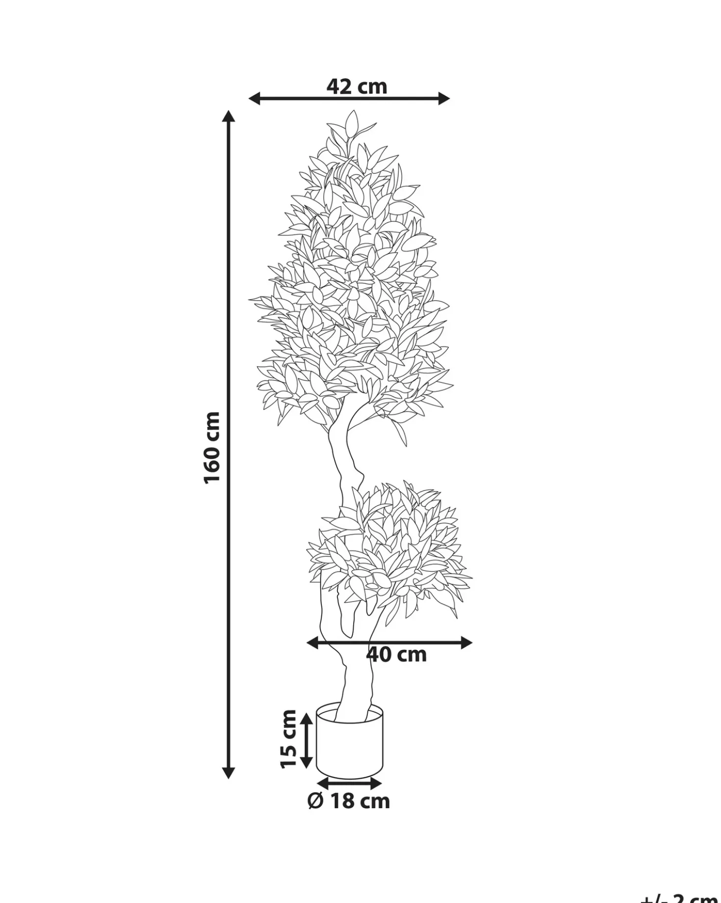 Pianta artificiale LAURELE 160 cm Verde