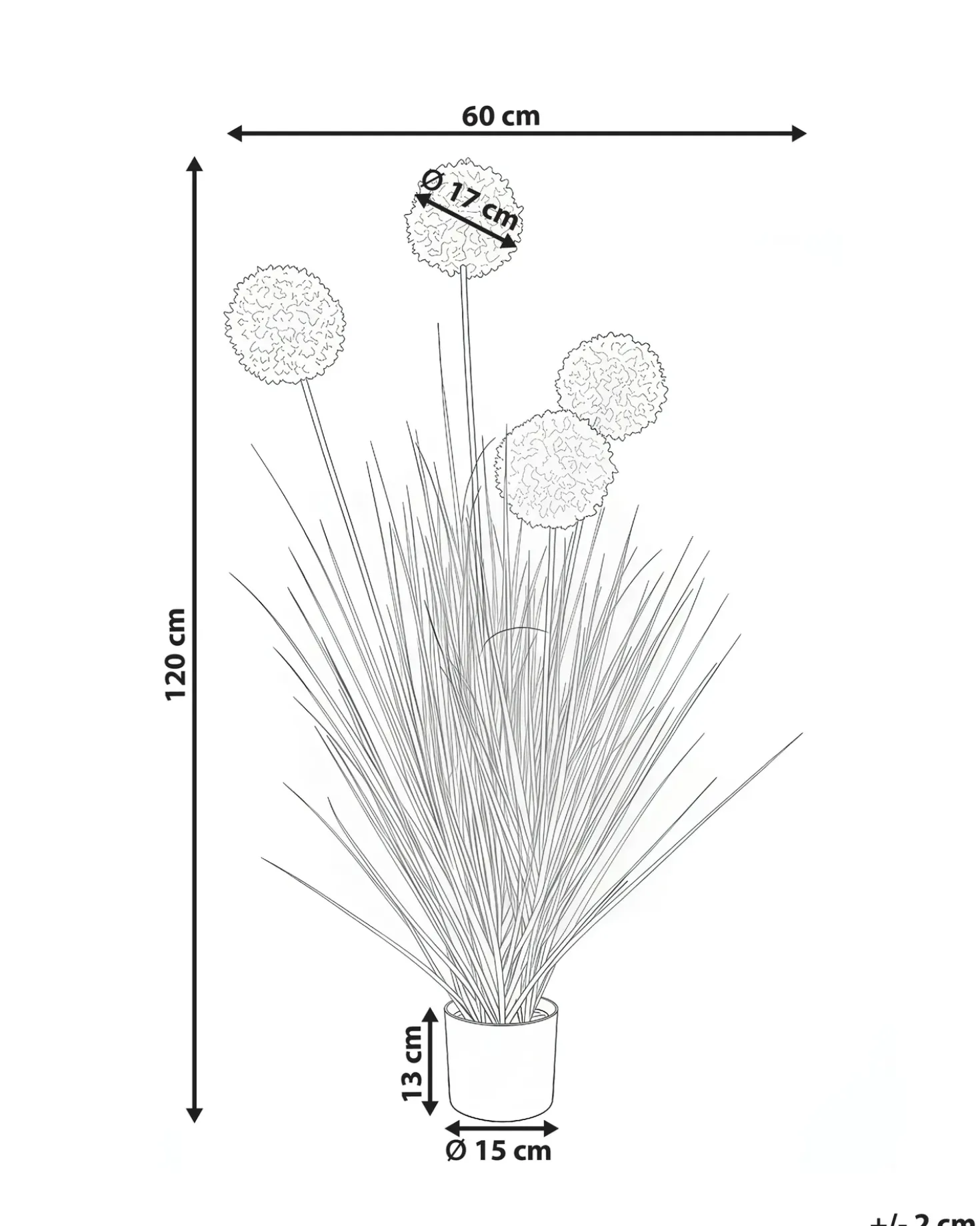 Pianta artificiale SNOWBALL BUSH 120 cm Rosa