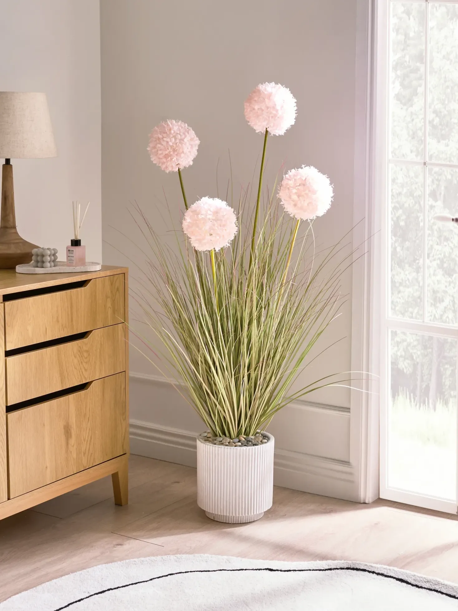 Pianta artificiale SNOWBALL BUSH 120 cm Rosa