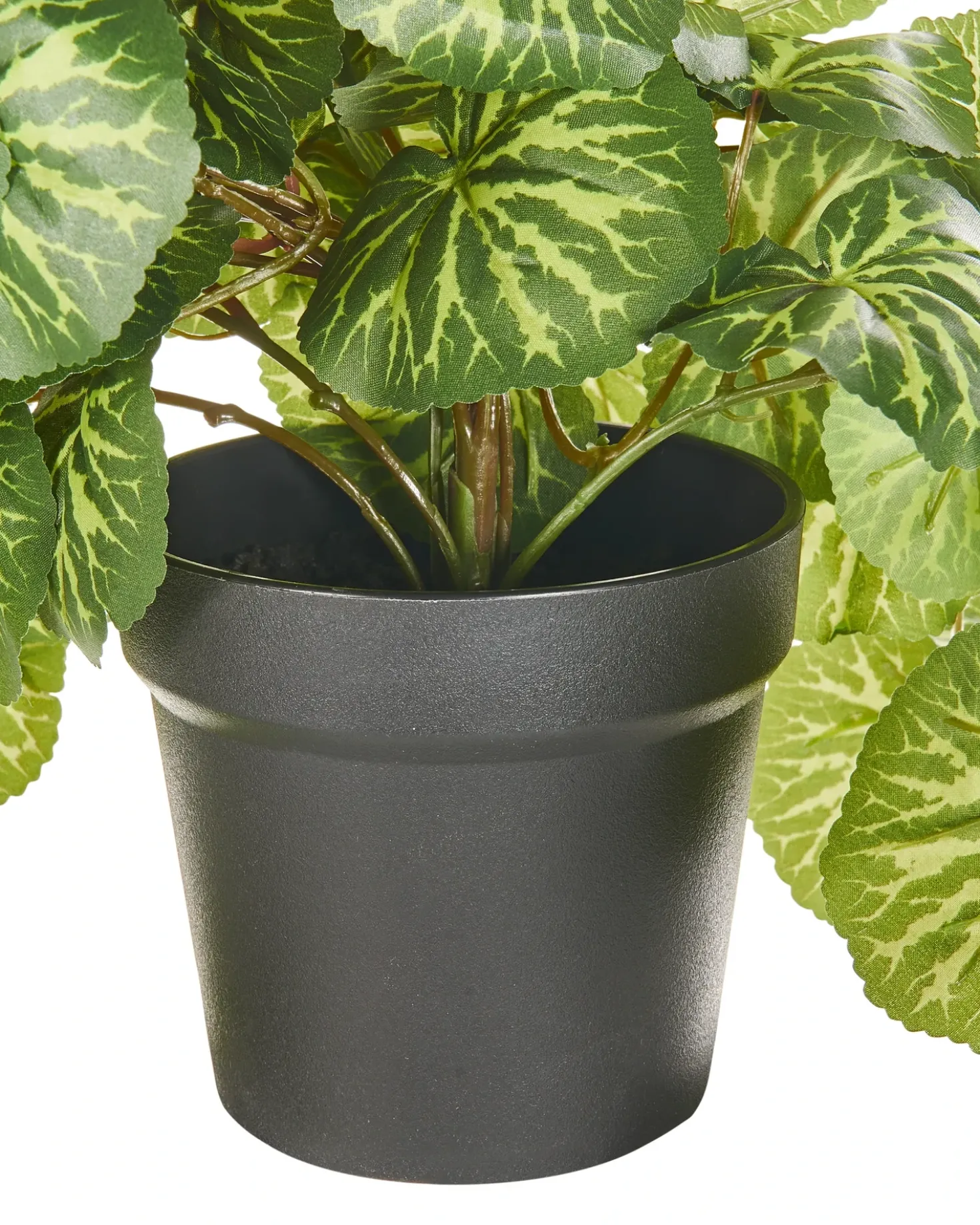 Pianta artificiale sospesa in vaso STRAWBERRY BEGONIA 37 cm Verde