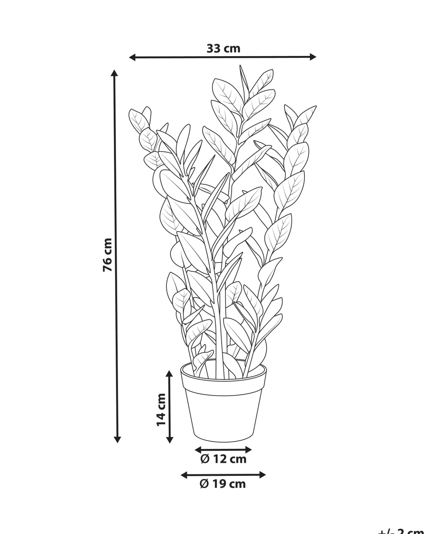 Pianta artificiale ZAMIIFOLIA 76 cm Verde