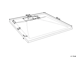 Piatto doccia AZZURRO 80 x 80 x 3 cm Bianco