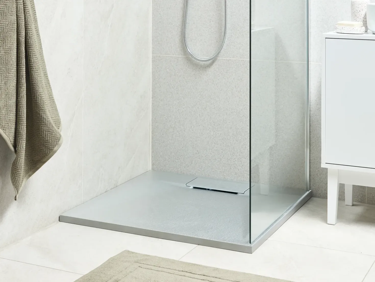 Piatto doccia AZZURRO 80 x 80 x 3 cm Grigio