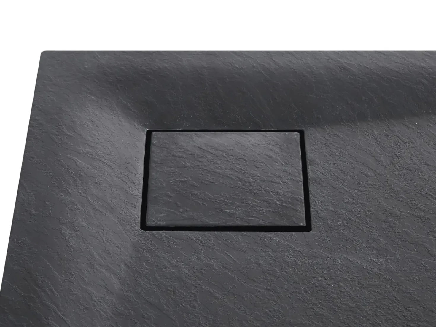 Piatto doccia PARON 80 x 80 x 3 cm Nero