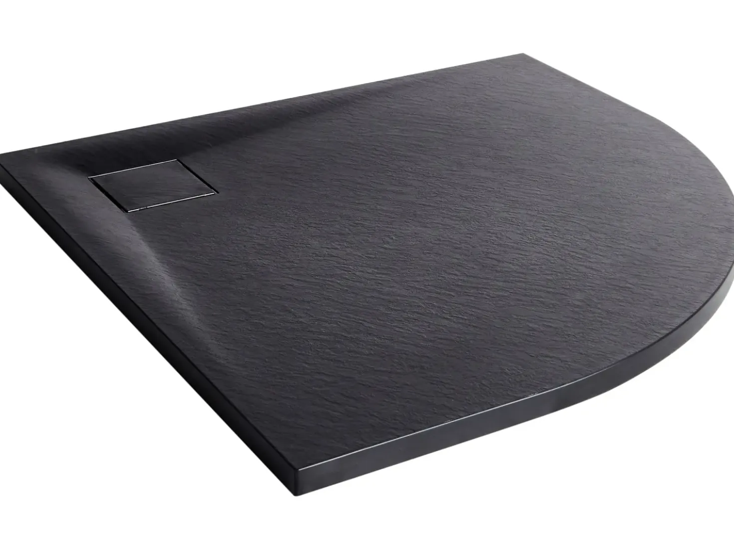 Piatto doccia PARON 80 x 80 x 3 cm Nero