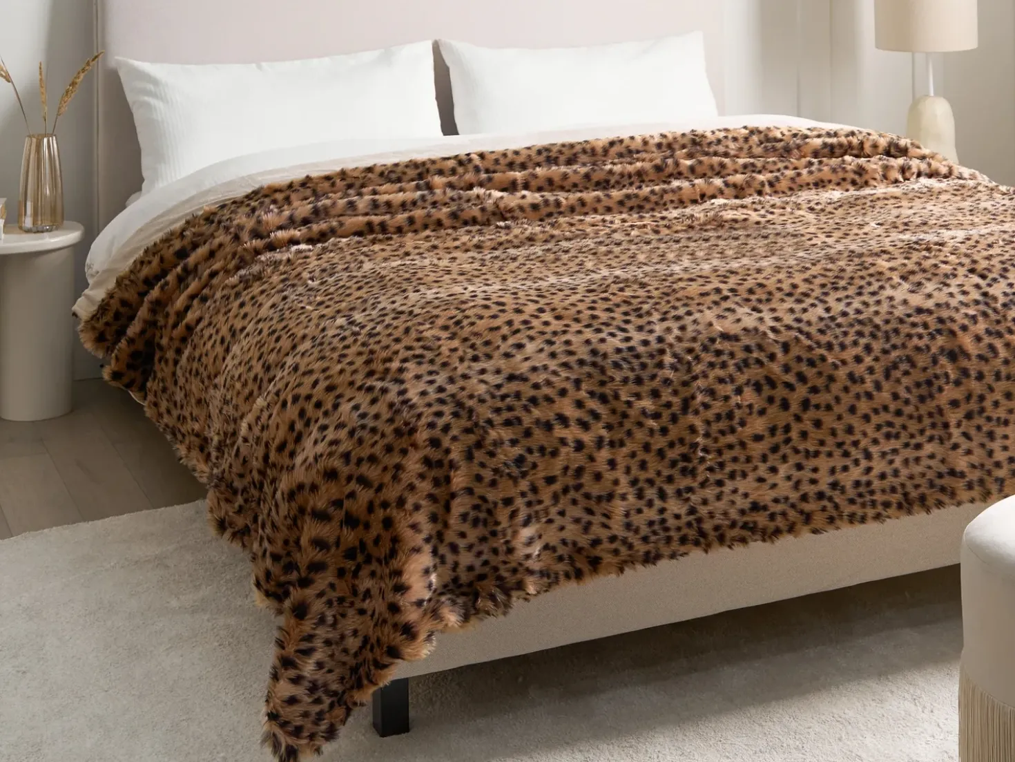 Piumone KUDELI Finta pelliccia 200 x 220 cm Marrone