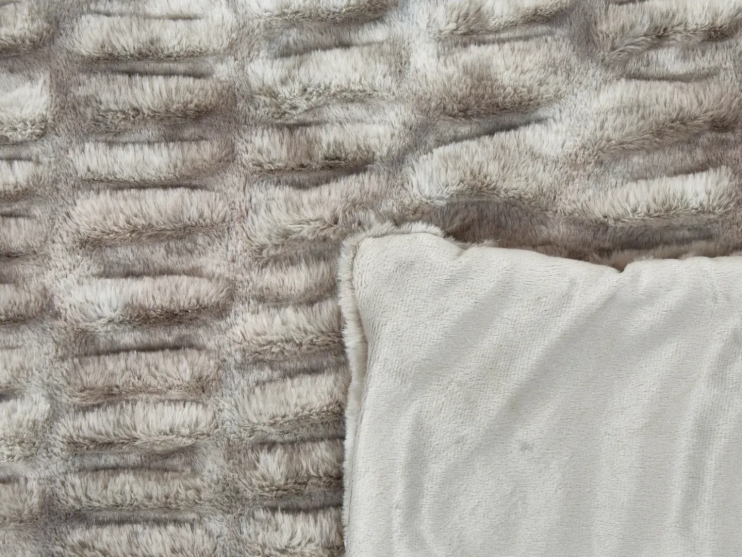 Piumone MACODES Finta pelliccia 150 x 200 cm Grigio