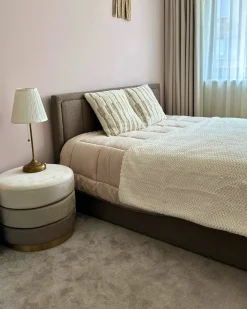 Piumone SURMI Finta pelliccia 150 x 200 cm Bianco sporco