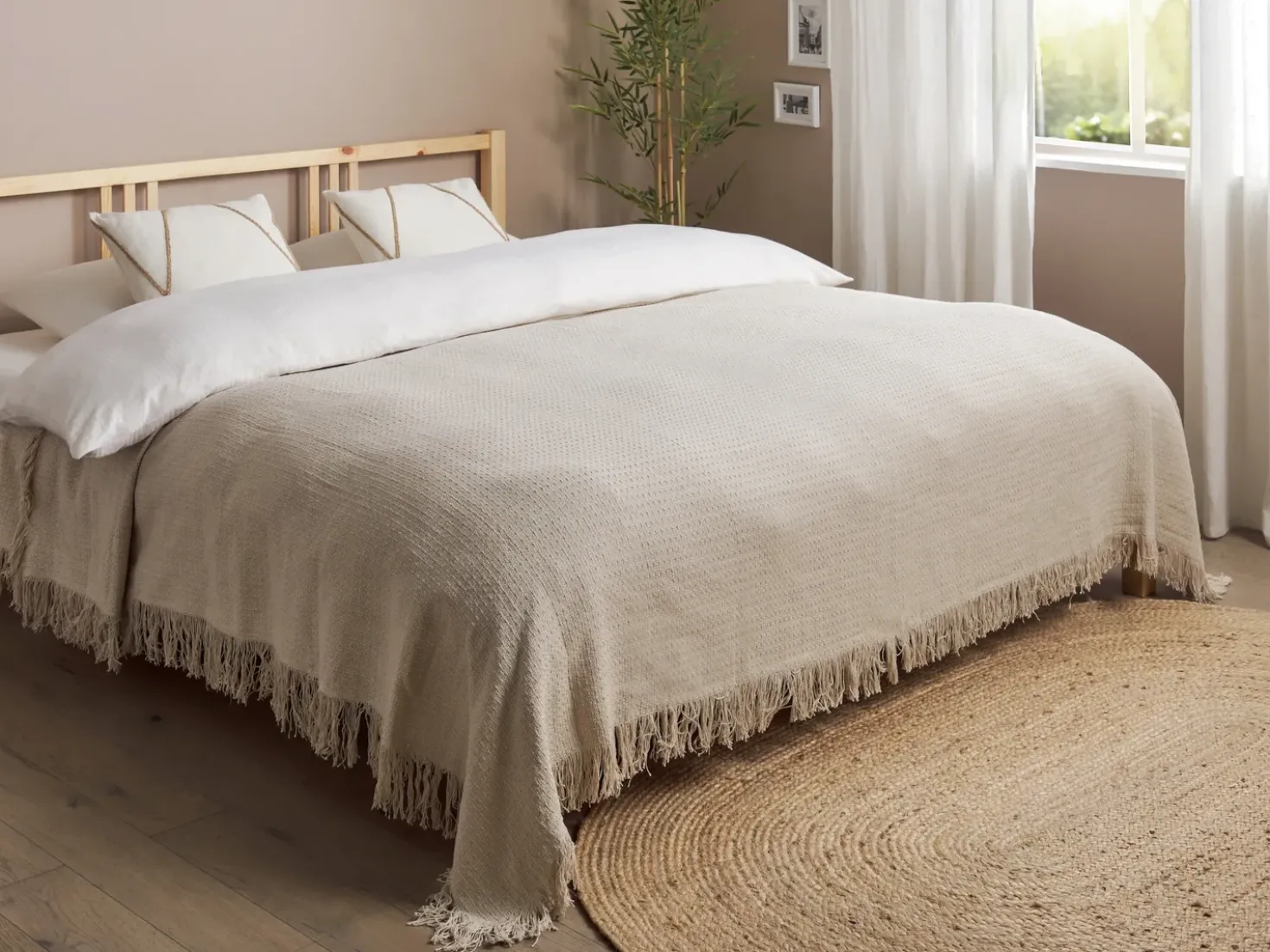 Piumone YERBENT Cotone 220 x 240 cm Grigio chiaro