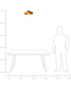 Plafoniera LUGUSE Vetro Arancione