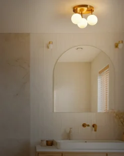 Plafoniera MAVILLA Vetro Ottone