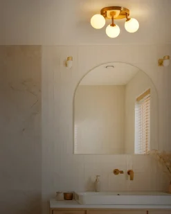Plafoniera MAVILLA Vetro Ottone
