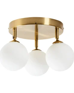 Plafoniera MAVILLA Vetro Ottone