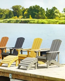 Poggiapiedi da giardino ADIRONDACK Grigio chiaro