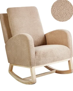 Poltrona a dondolo ALSTA Bouclé Beige