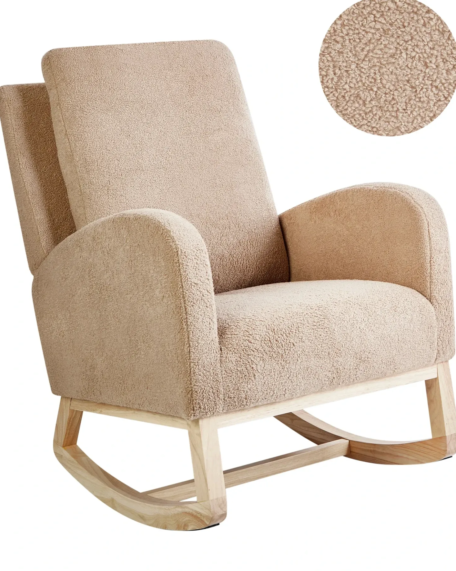Poltrona a dondolo ALSTA Bouclé Beige