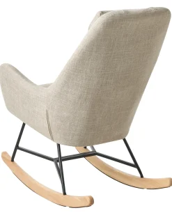 Poltrona a dondolo ARRIE Tessuto Beige chiaro
