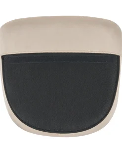 Poltrona a dondolo ELLAN Velluto Beige