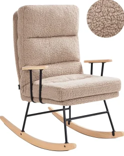 Poltrona a dondolo ESKELIN Bouclé Beige