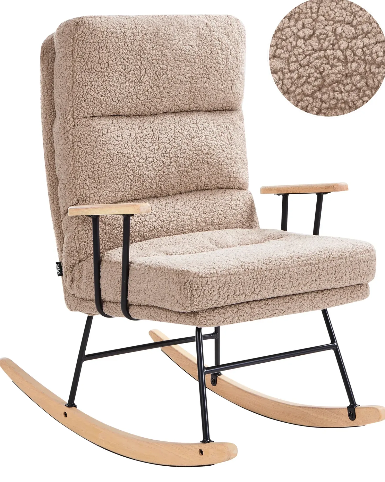 Poltrona a dondolo ESKELIN Bouclé Beige