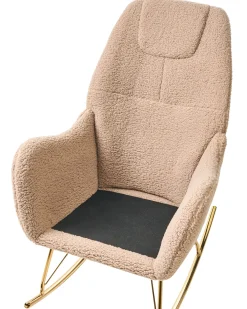Poltrona a dondolo GULSELE Bouclé Beige