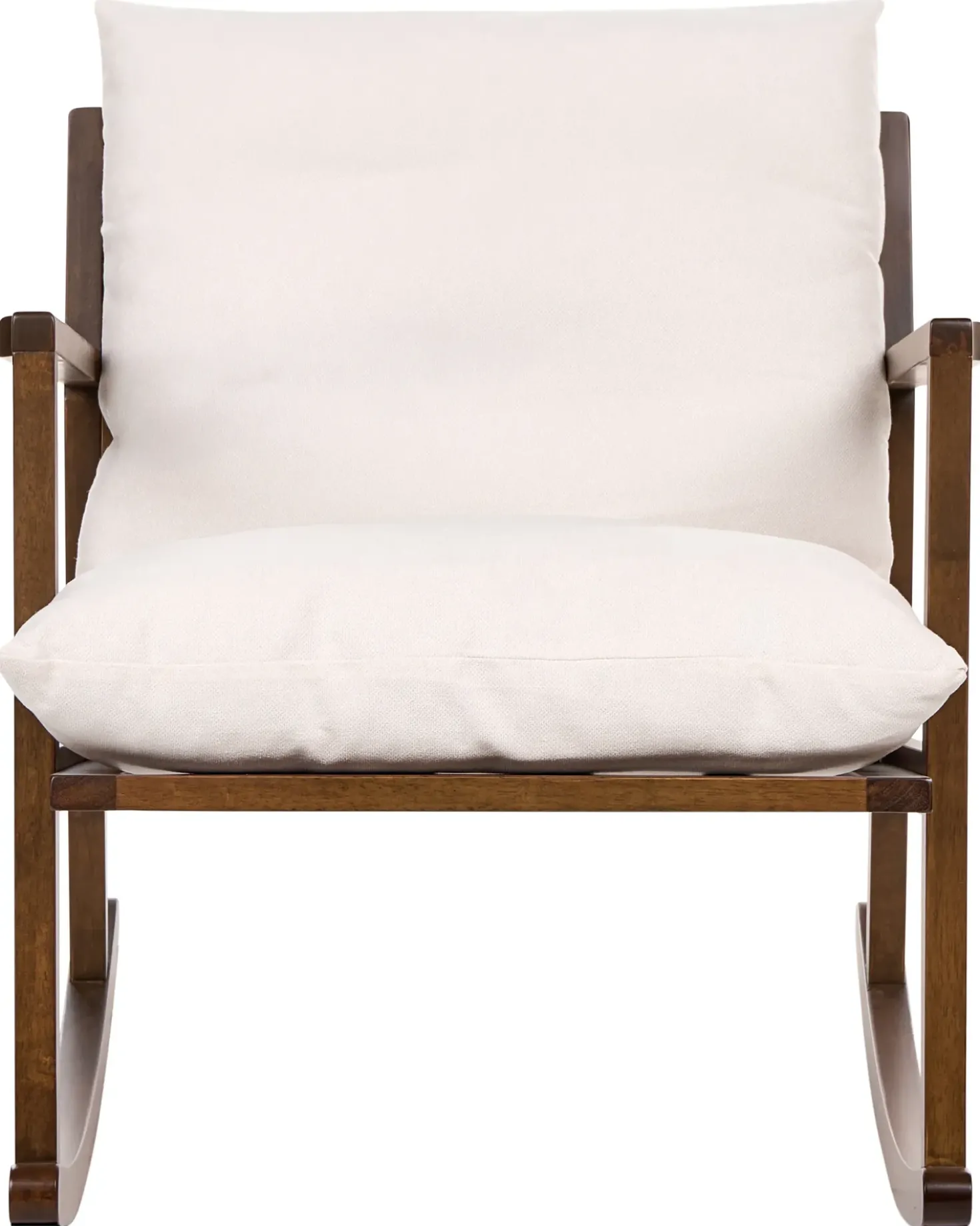 Poltrona a dondolo KJEVIK Legno Marrone/Beige chiaro