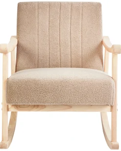 Poltrona a dondolo LEKNES Bouclé Beige