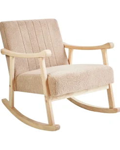 Poltrona a dondolo LEKNES Bouclé Beige