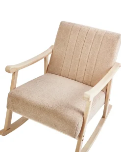 Poltrona a dondolo LEKNES Bouclé Beige
