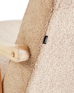 Poltrona a dondolo LEKNES Bouclé Beige