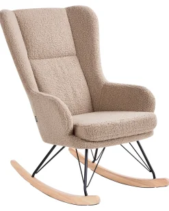 Poltrona a dondolo LUOMA Bouclé Beige