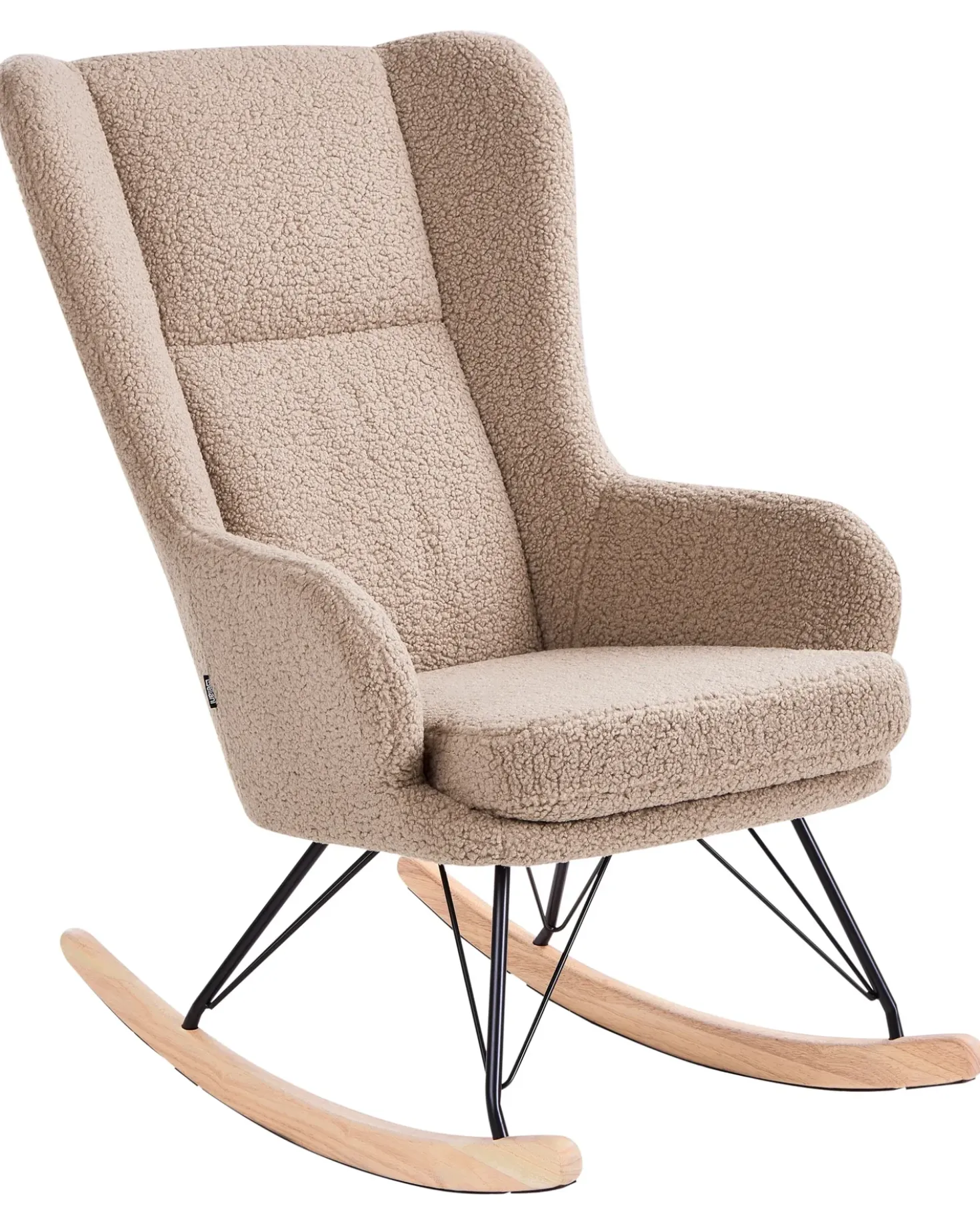 Poltrona a dondolo LUOMA Bouclé Beige