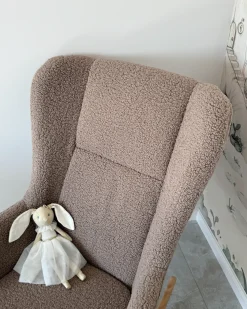 Poltrona a dondolo LUOMA Bouclé Beige