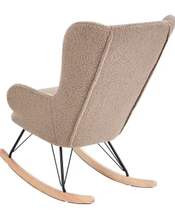 Poltrona a dondolo LUOMA Bouclé Beige