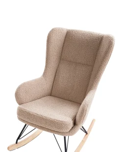 Poltrona a dondolo LUOMA Bouclé Beige