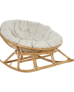 Poltrona a dondolo ORVIETO Rattan Naturale