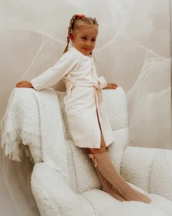 Poltrona a dondolo OULU Bouclé Bianco
