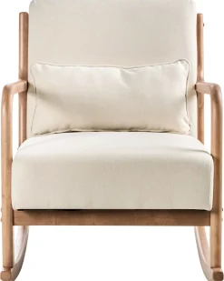 Poltrona a dondolo SKOVDE Tessuto Beige chiaro
