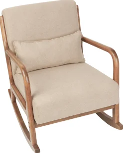 Poltrona a dondolo SKOVDE Tessuto Beige