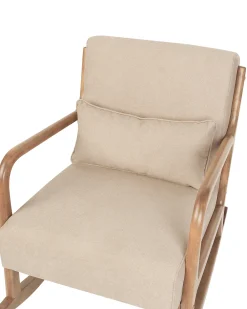 Poltrona a dondolo SKOVDE Tessuto Beige