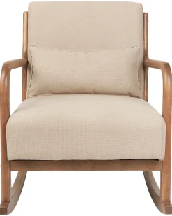 Poltrona a dondolo SKOVDE Tessuto Beige
