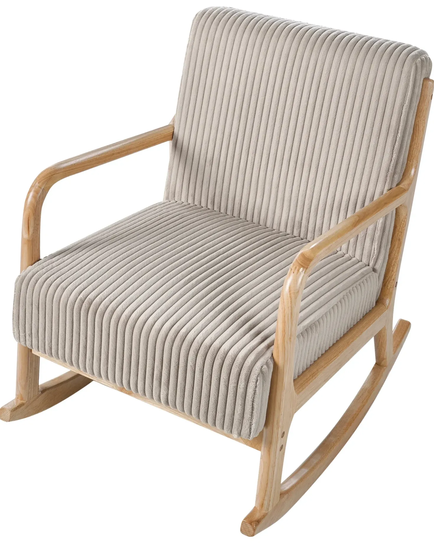 Poltrona a dondolo SORSELE Velluto a coste Beige