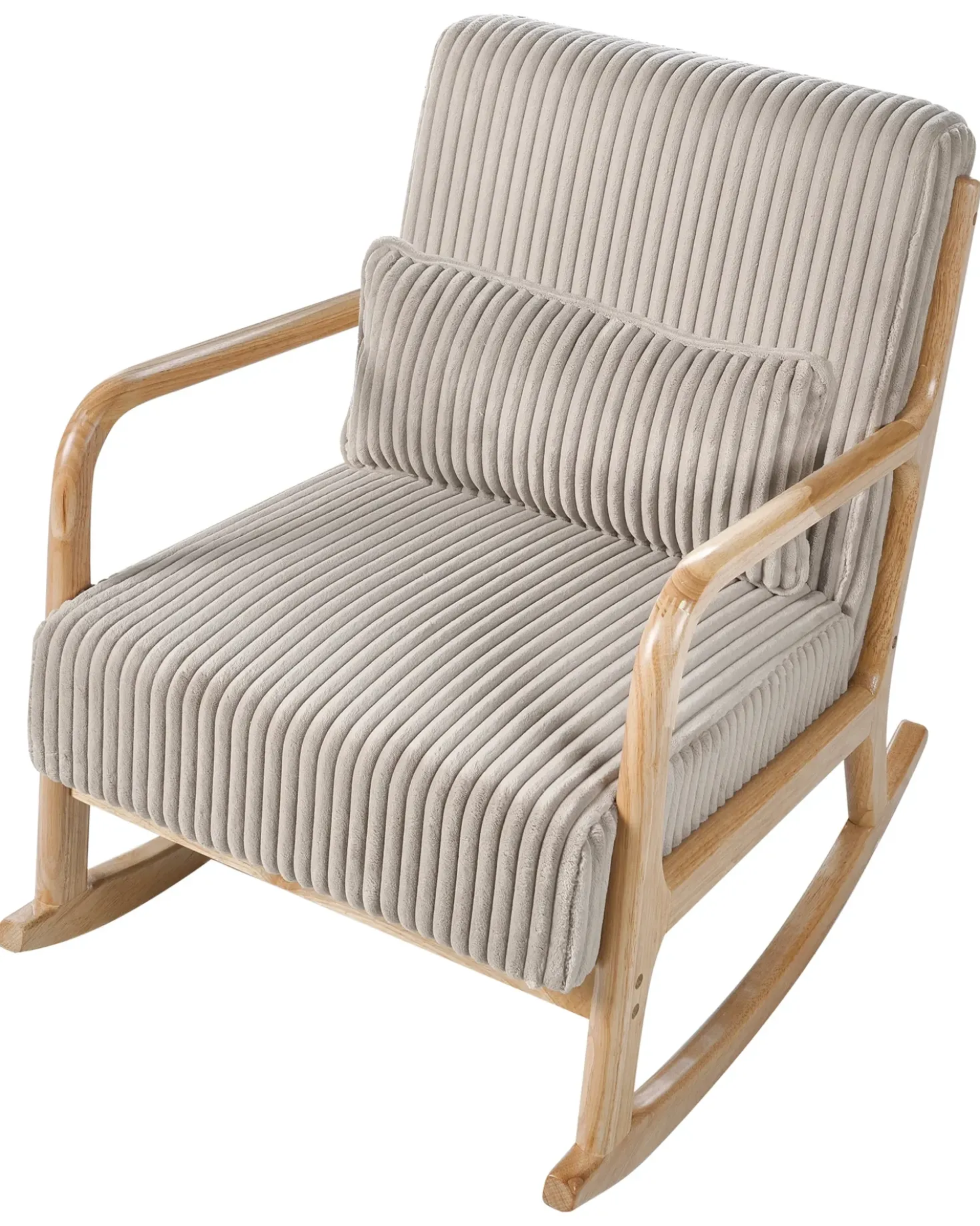 Poltrona a dondolo SORSELE Velluto a coste Beige