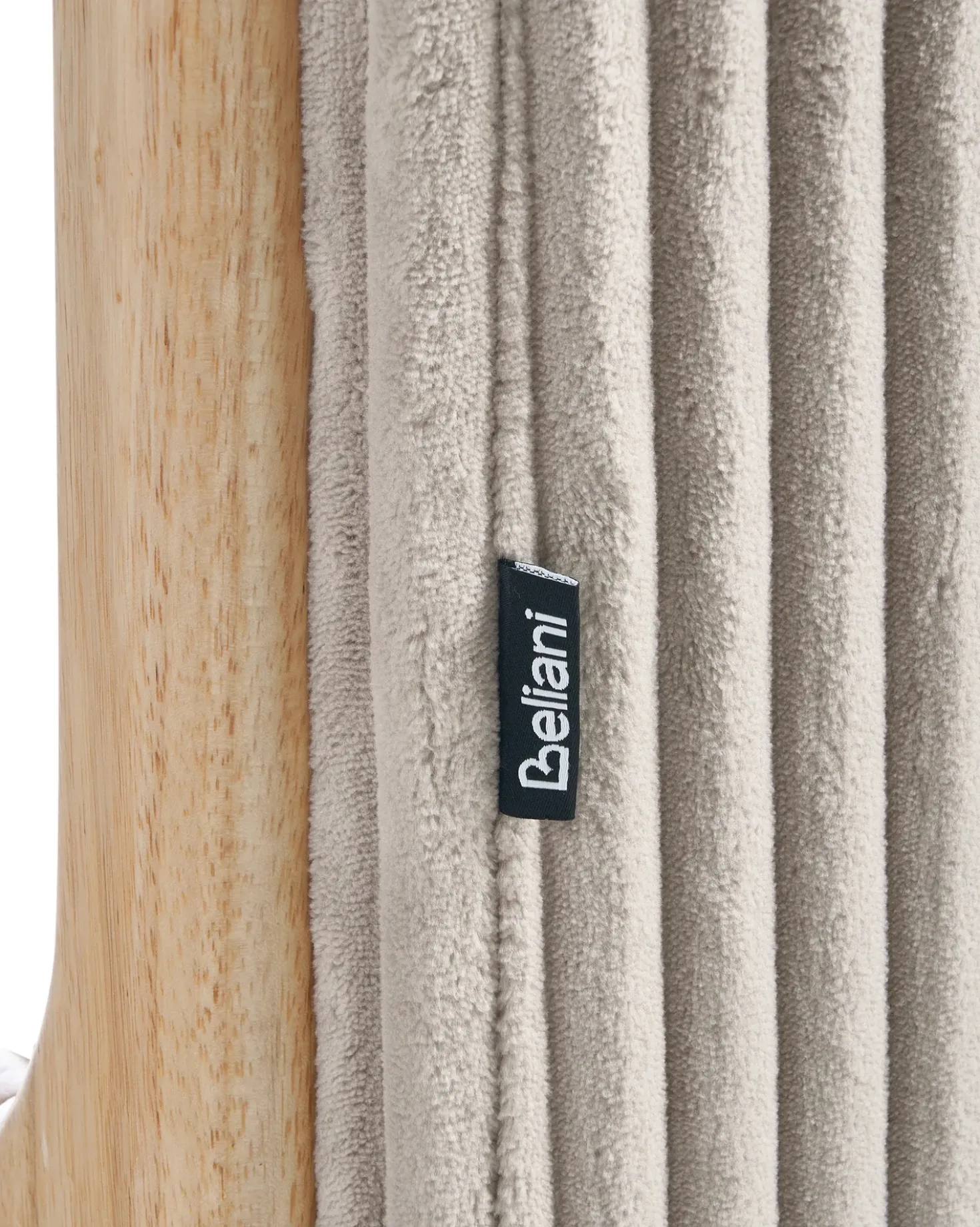 Poltrona a dondolo SORSELE Velluto a coste Beige