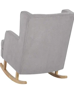 Poltrona a dondolo TRONDHEIM Tessuto Grigio chiaro